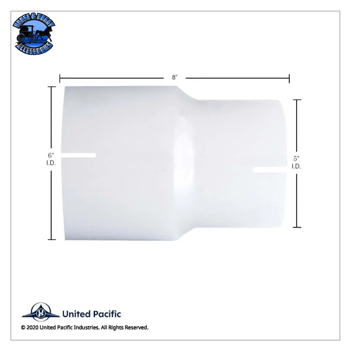 Up-Rc-605I-8C Chrome Reducer 6" O.D. To 5" I.D. 2