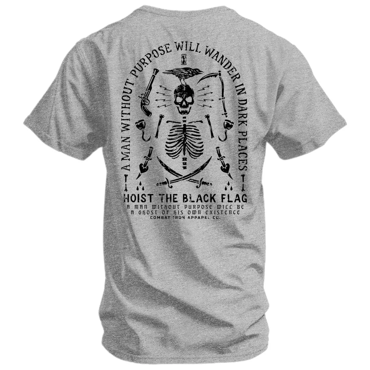 Hoist The Black Flag Skull & Bones Men's T-Shirt 14