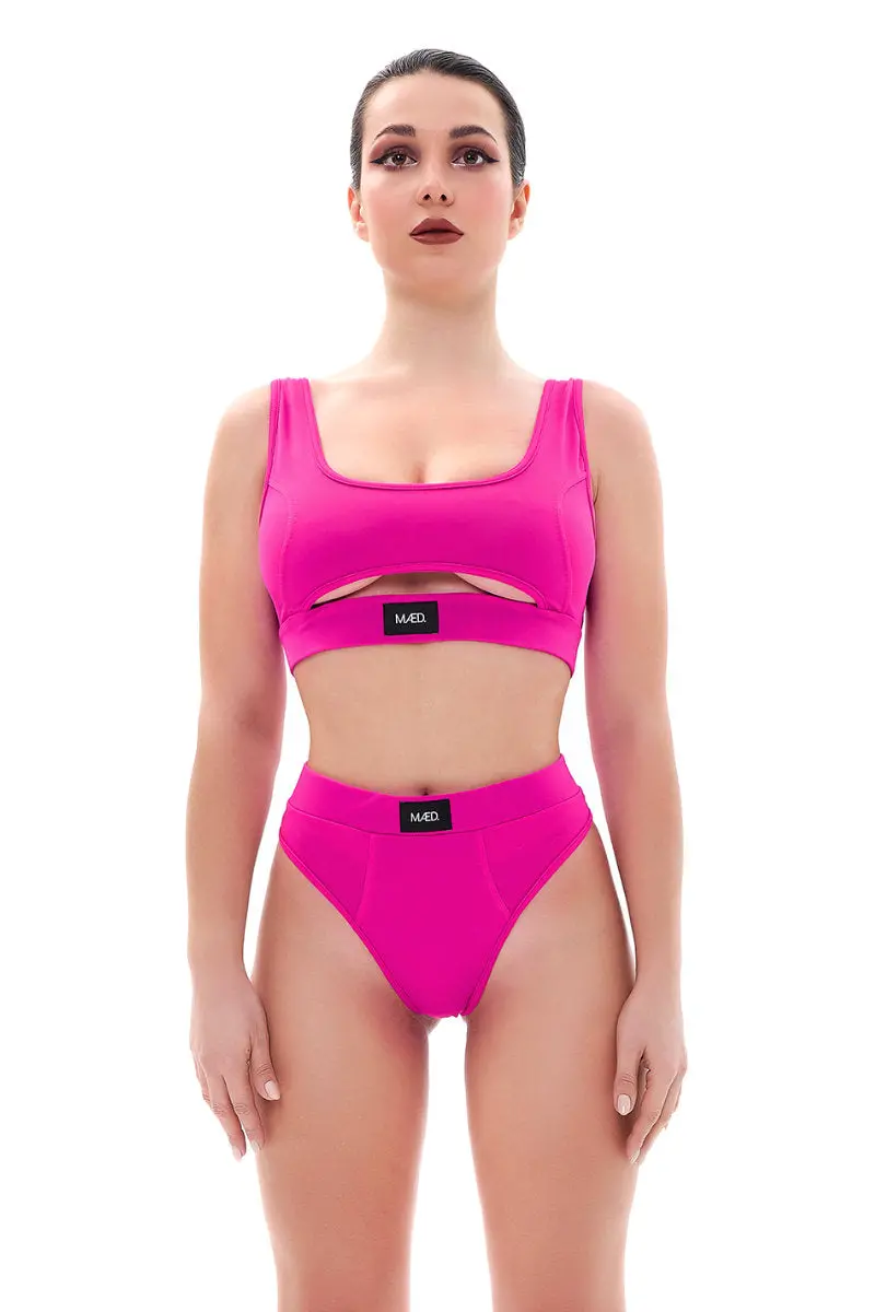 Mæd Offset Bottoms - Matte Pink 1