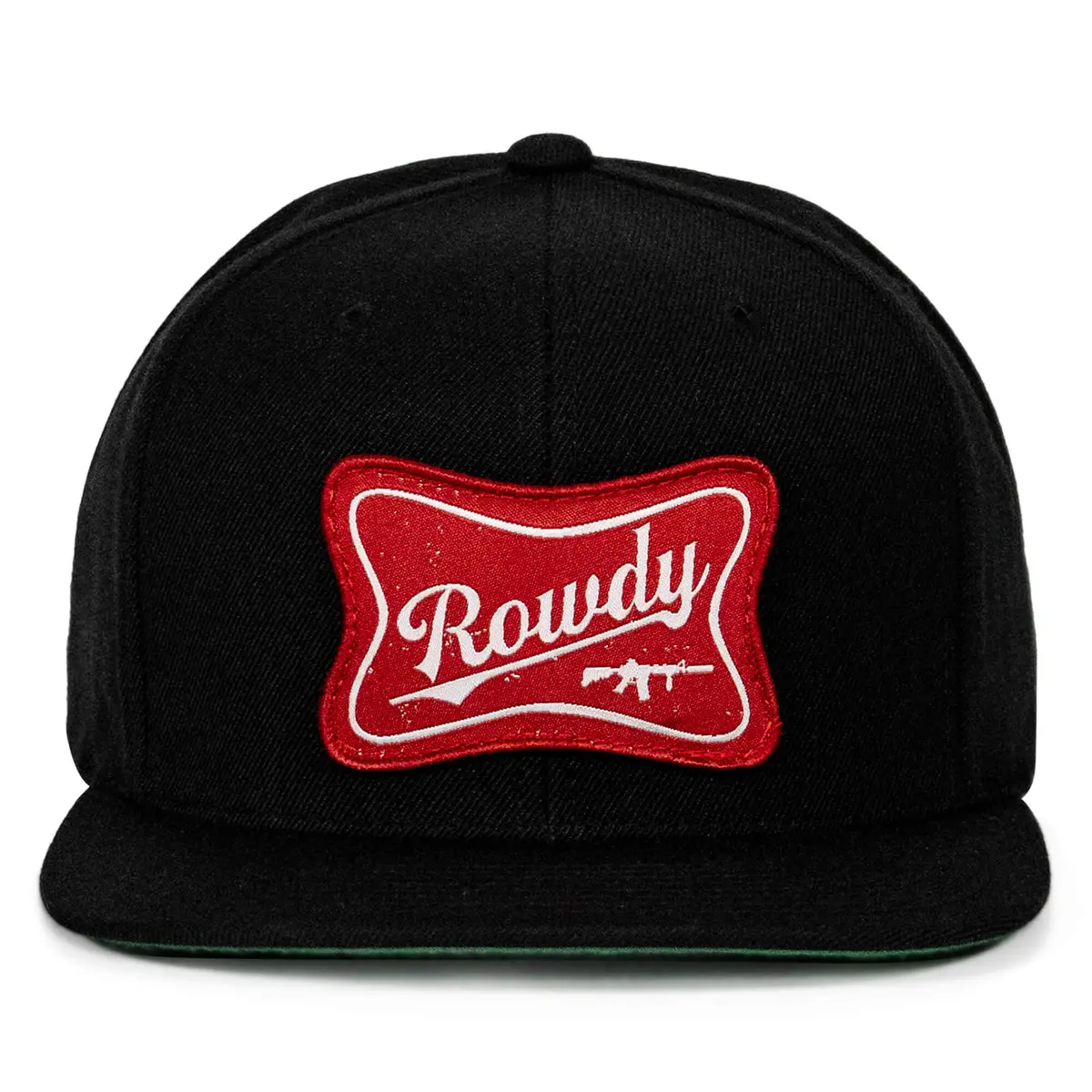 Rowdy Patch Flat Bill Snapback Hat 1