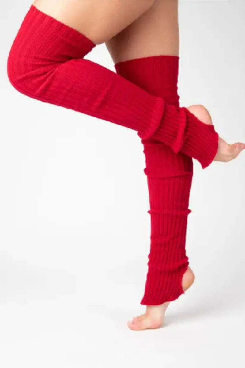 Pole Junkie Thigh High Legwarmers - Red 1