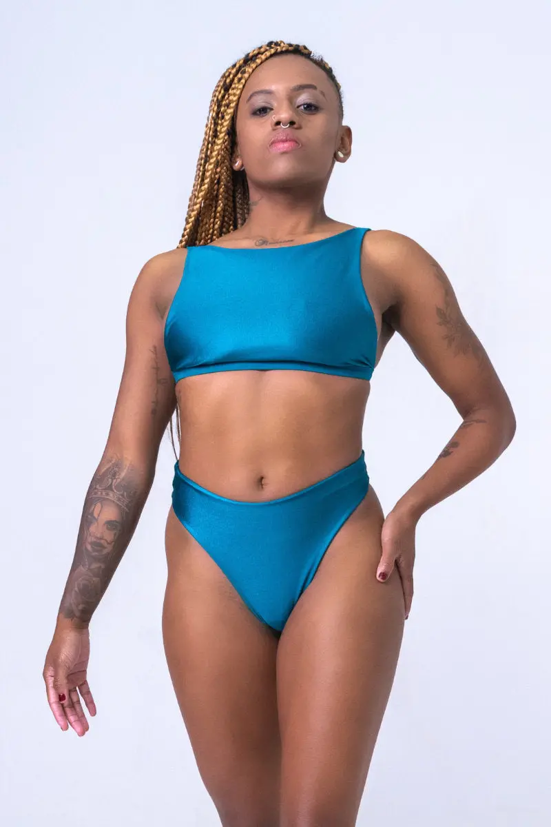 Sorte Serpent Top - Teal 1