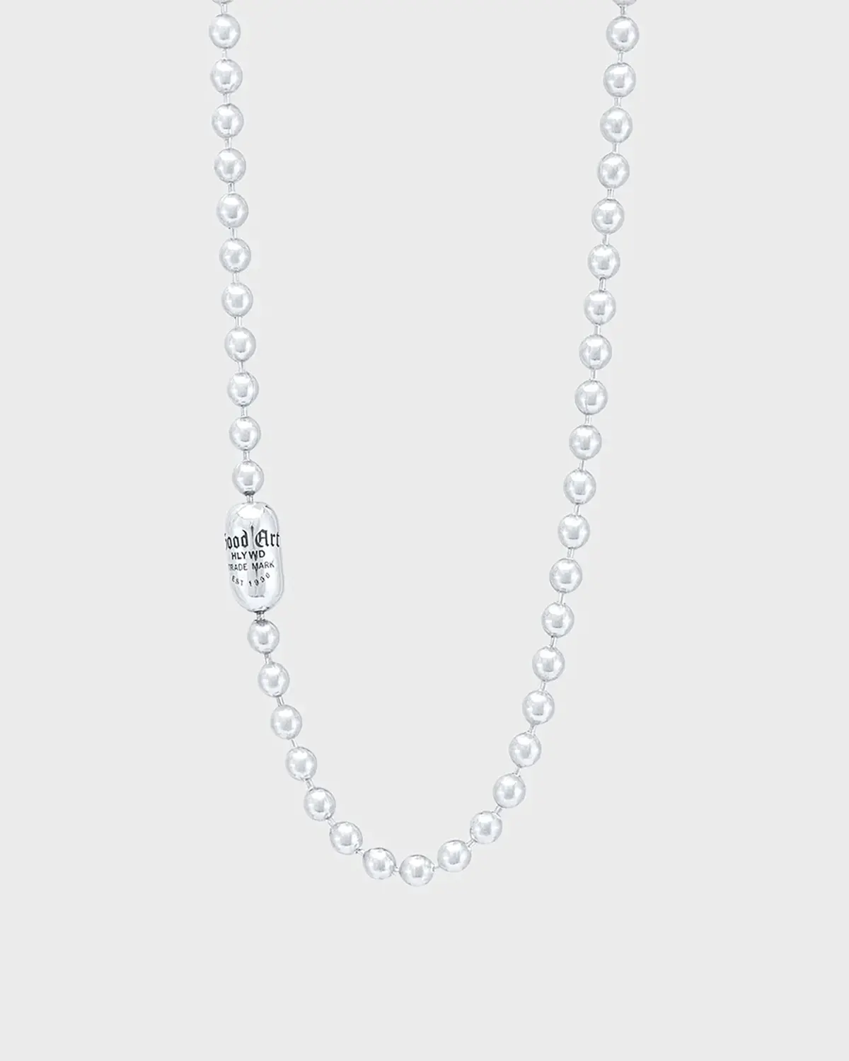 Good Art Hlywd Pop Lock Goodart Logo Necklace 10 At 24" - Sterling Silver 1