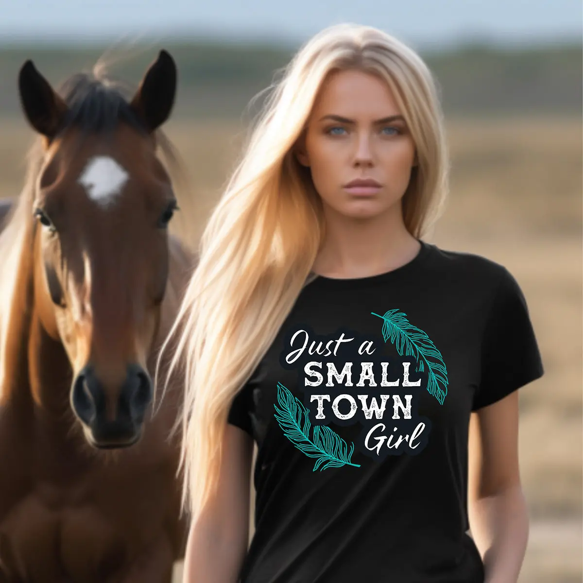 Just A Small Town Girl Graphic Tee T-Shirt 1
