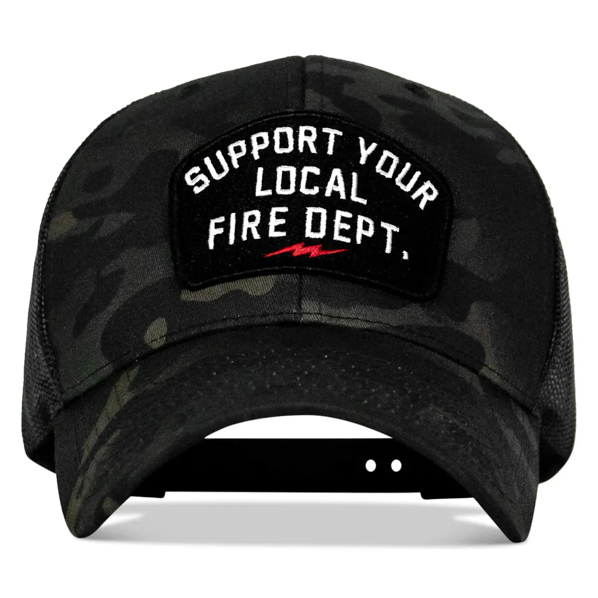 Support Your Local Fire Dept. Patch Snapback Hat 1