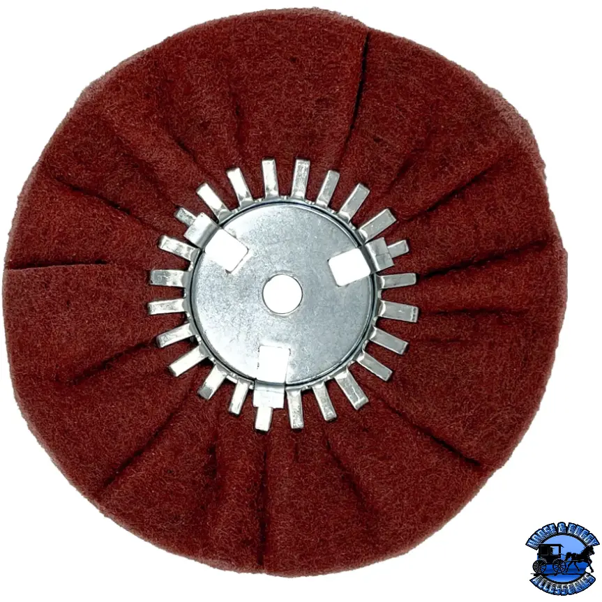 Renegade Sanding Maroon Satin Airway Buffing Wheel For Angle Grinders 320-400 Grit 1