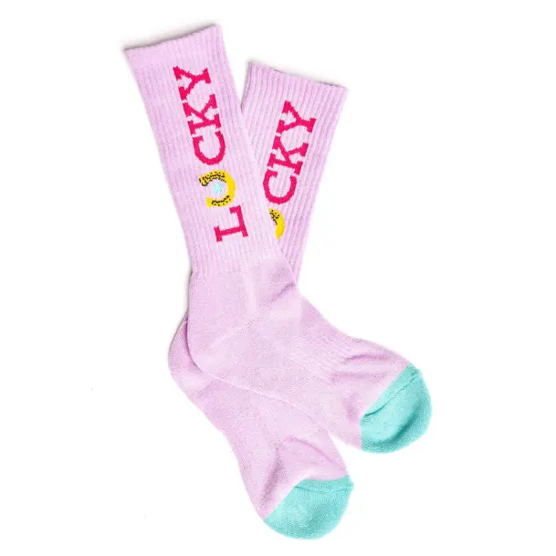 Lucky Lavender Light Pink Performance Boot Socks 1