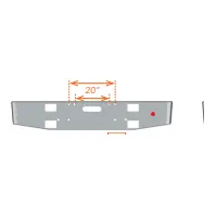 Cb-2110-020 1984-1999 Freightliner Classic 16" Taper 10 Ga Steel Chrome Bolt, Light & Step Holes 1