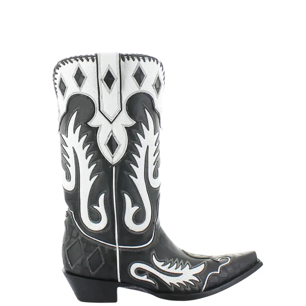 Cowgirl Rising Boot In Black And White By Old Gringo 1