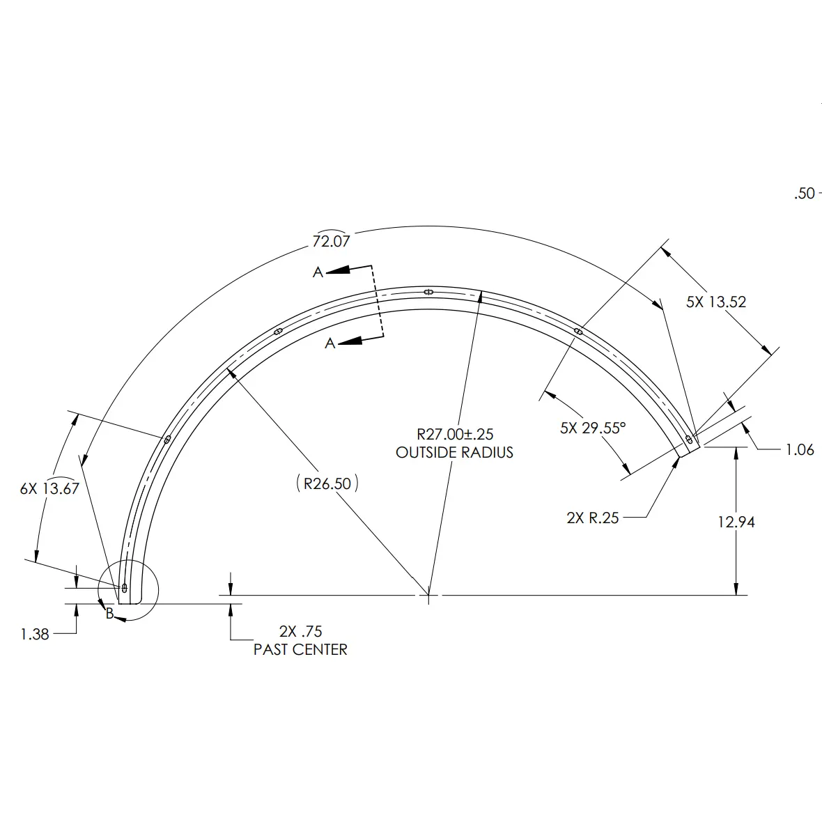 Rw160-900B Kenworth (B Model Only) Fenderette (72.75 Long) 1