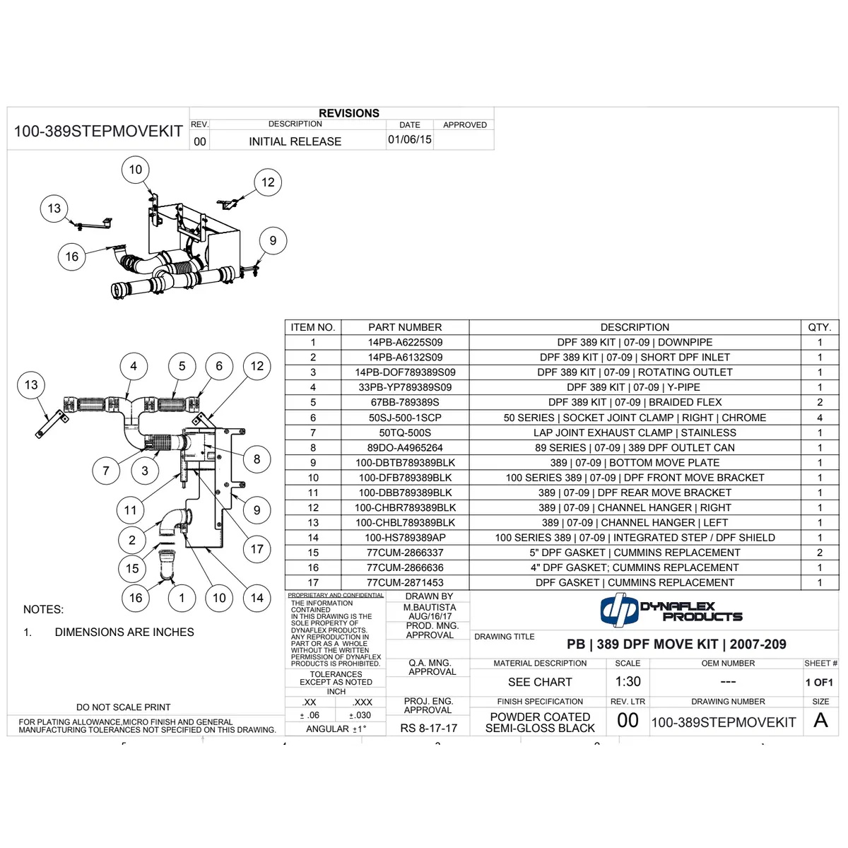 Dp-100-389Stepmovekit Step Move Kit For Peterbilt 389 2007-2009 Use With Krp-Ak Systems, Fits Unibilt And Daycab 1