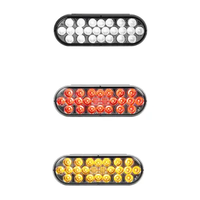 Smoked 6" Oval Pearl Led Light Smoke Lens (Choose Color) 1