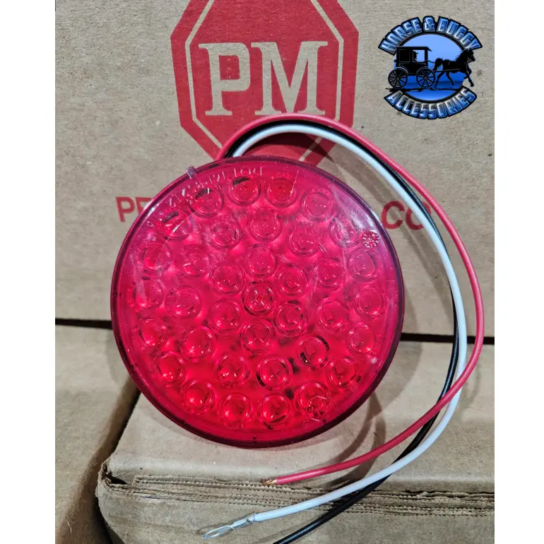 M417r 4" Red Led Stop/Turn/Tail, Round, 36-Diodes, Bulk Pack 1