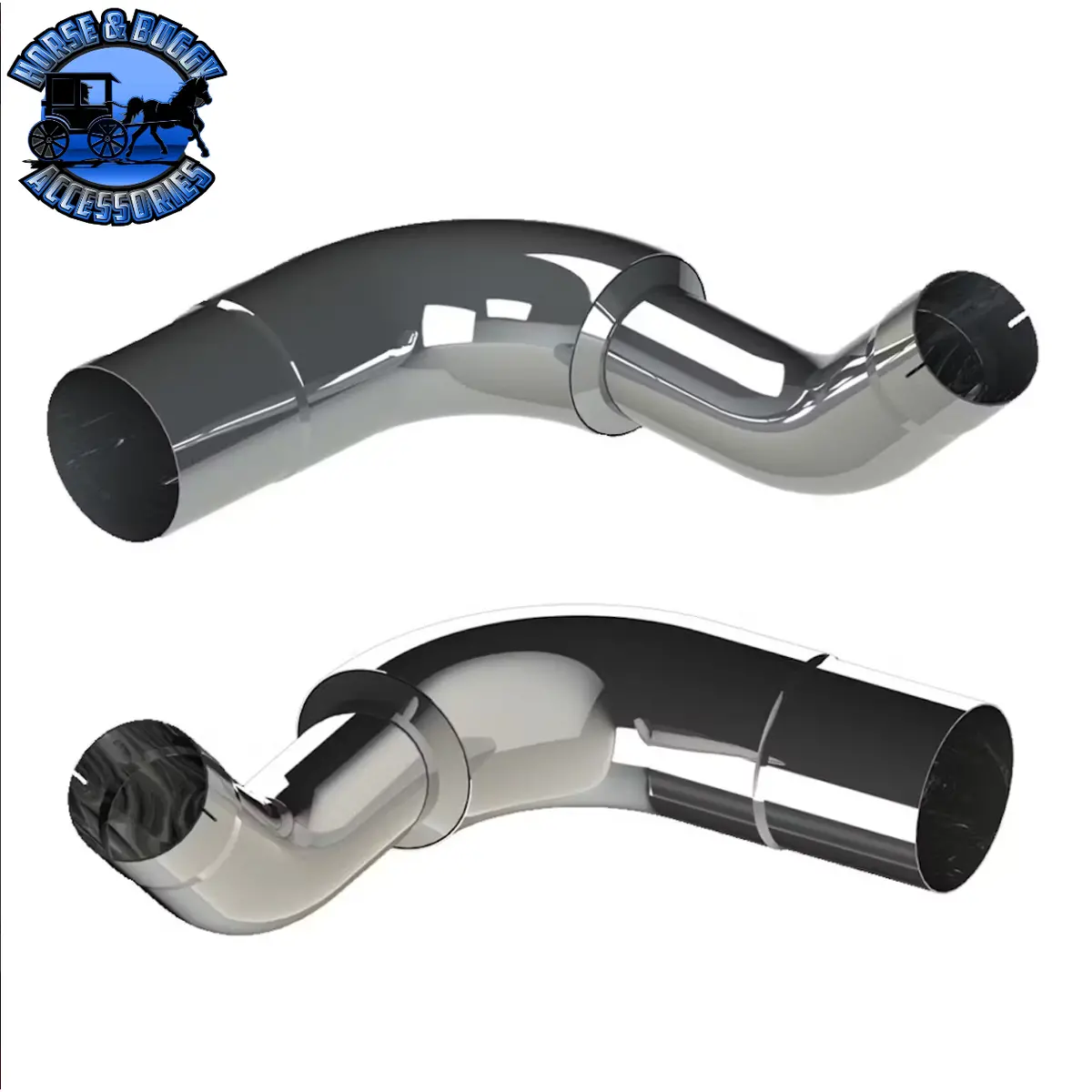 #Kenworth W900 Lincoln Chrome Exhaust Elbows (Oem# K180-14764Cp) (Choose Size & Side) 1