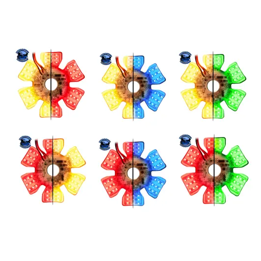 Ultra Thin Hex Air Cleaner Dual Color Led Light 1