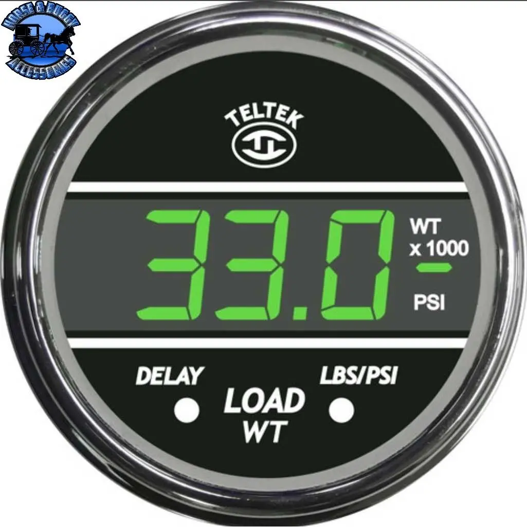 111 Digital Weight Gauge; Red Display; Chrome Bezel #111 1