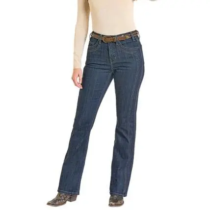 Front Detail High Rise Boot Cut Jeans Rock & Roll Denim For Women 1