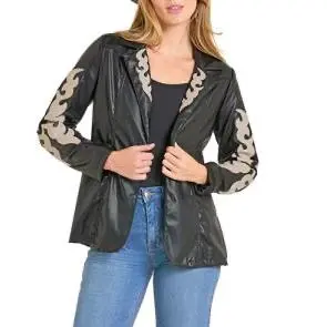 Two Tone Pleather Jacket By Panhandle At Bourbon Cowgirl 1