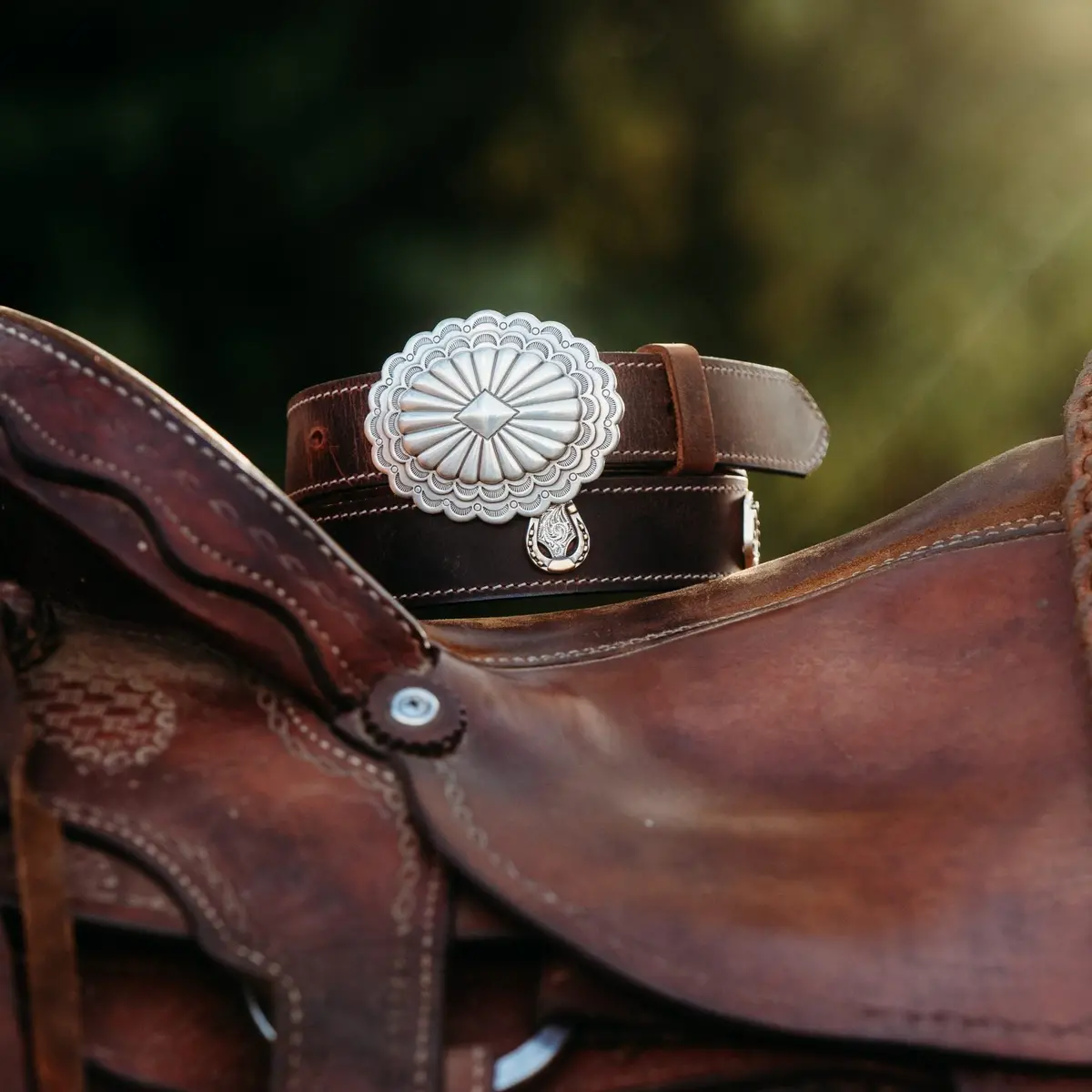 The Claire Women's Leather Belt In Brown 1