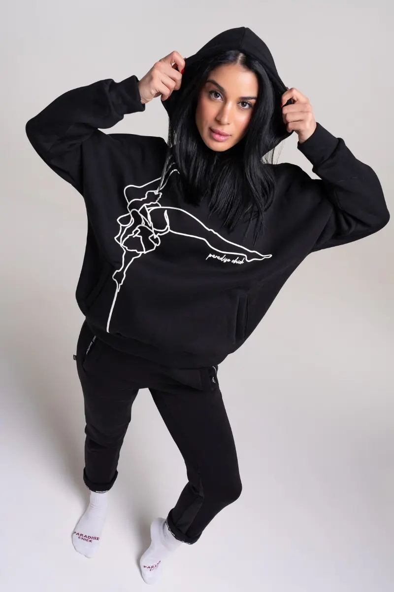 Paradise Chick Supreme Pole Dancer Hoodie - Black 1
