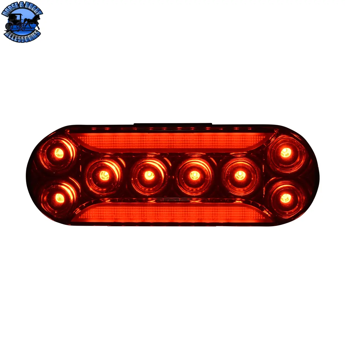 6" Oval Grommet Red Stop Diffuse Tail W Amp 1
