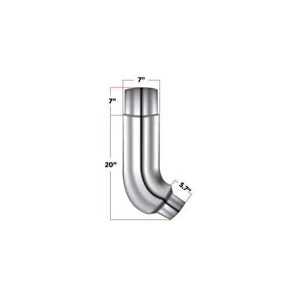 Tel75-Pet 58° Elbow – 7″ Reduced To 5″ Diameter 1