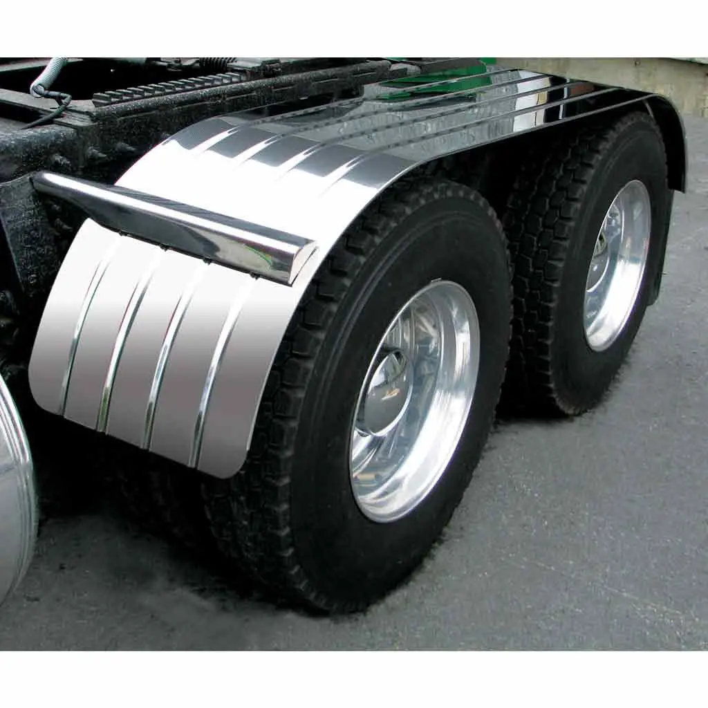 Tfen-F21 120″ 4 Ribbed Full Fenders – 16 Gauge | Mirror Shine Stainless Steel 1