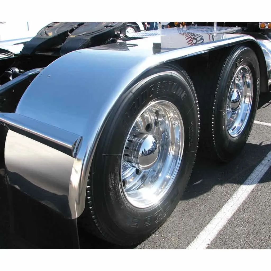 Tfen-F34 132″ Smooth Low Profile Full Fenders – 14 Gauge | Mirror Shine Stainless Steel 1