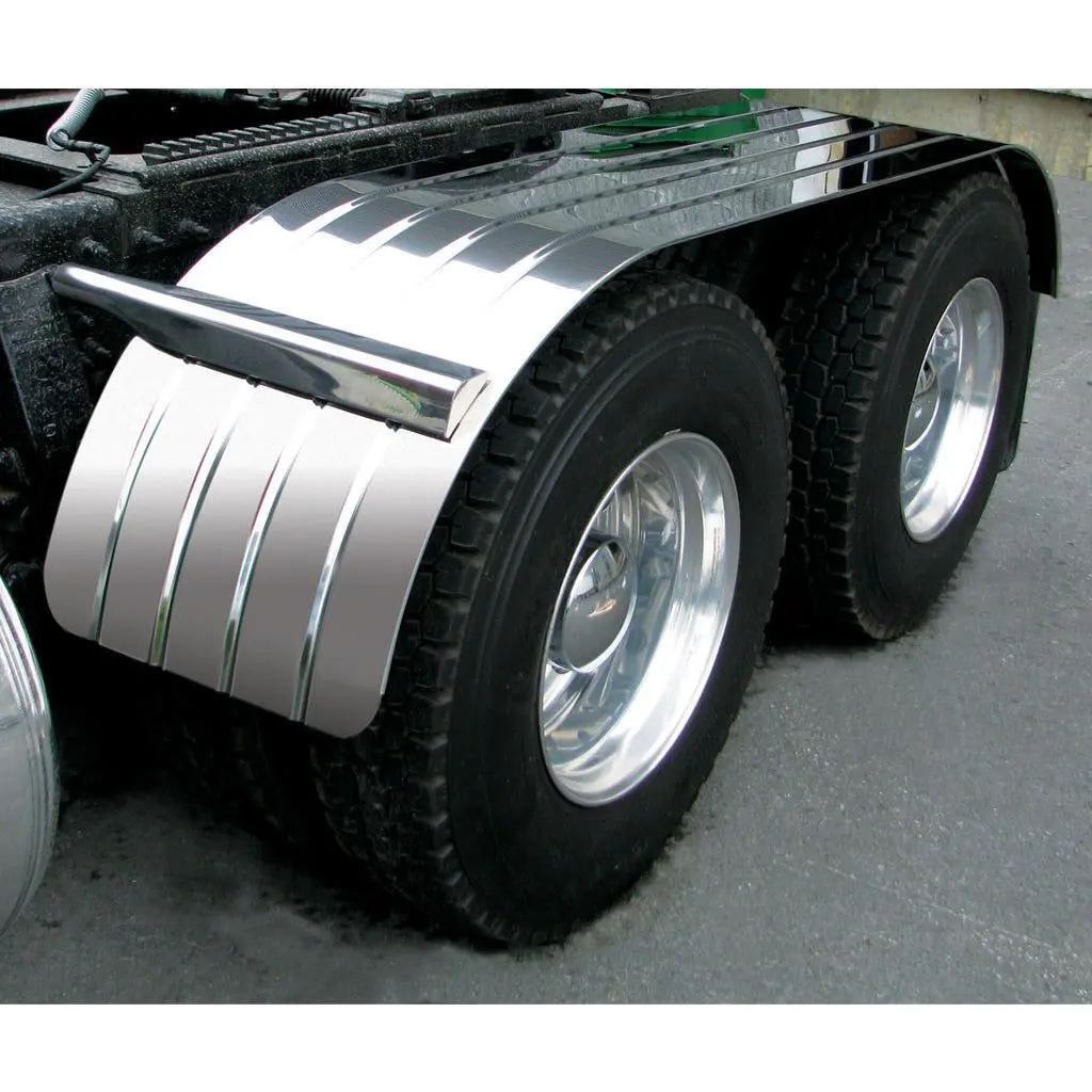 Tfen-F36 120″ 4 Ribbed Full Fenders – 16 Gauge | Mirror Shine Stainless Steel 1