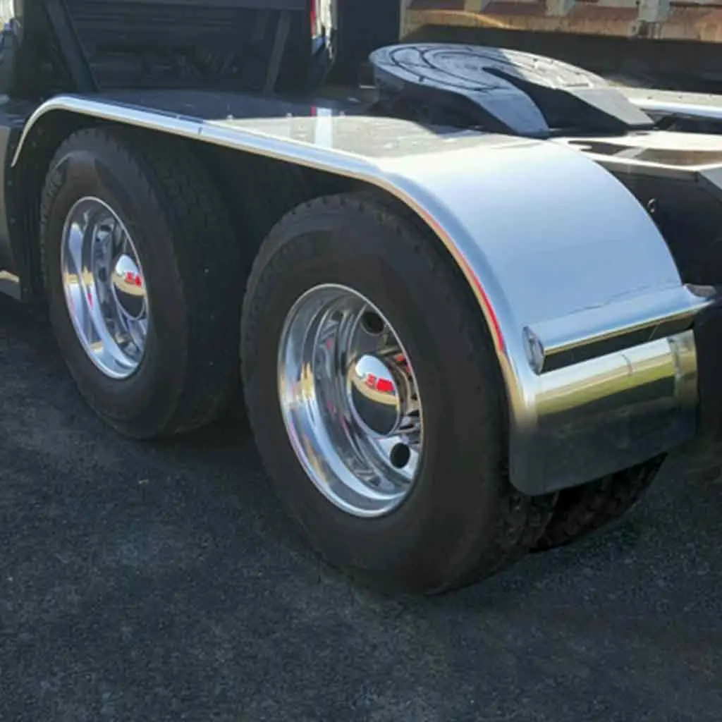 Tfen-F41 108″ Smooth Full Fenders – 16 Gauge | Mirror Shine Stainless Steel 1