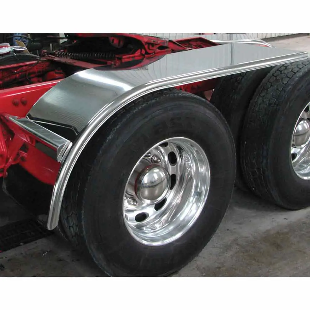 Tfen-H14 80″ Smooth Half Fenders With Flange – 16 Gauge | Mirror Shine Stainless Steel 1