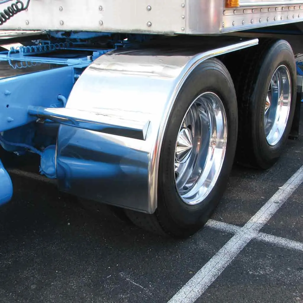 Tfen-H16 72″ Smooth Long Front Half Fenders – 16 Gauge | Mirror Shine Stainless Steel 1