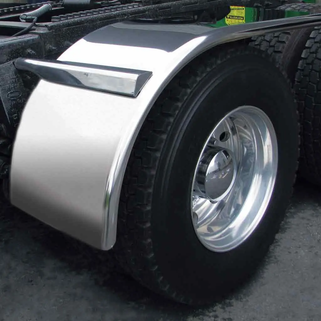 Tfen-H21 66″ Smooth Low Profile Half Fenders – 14 Gauge | Mirror Shine Stainless Steel 1