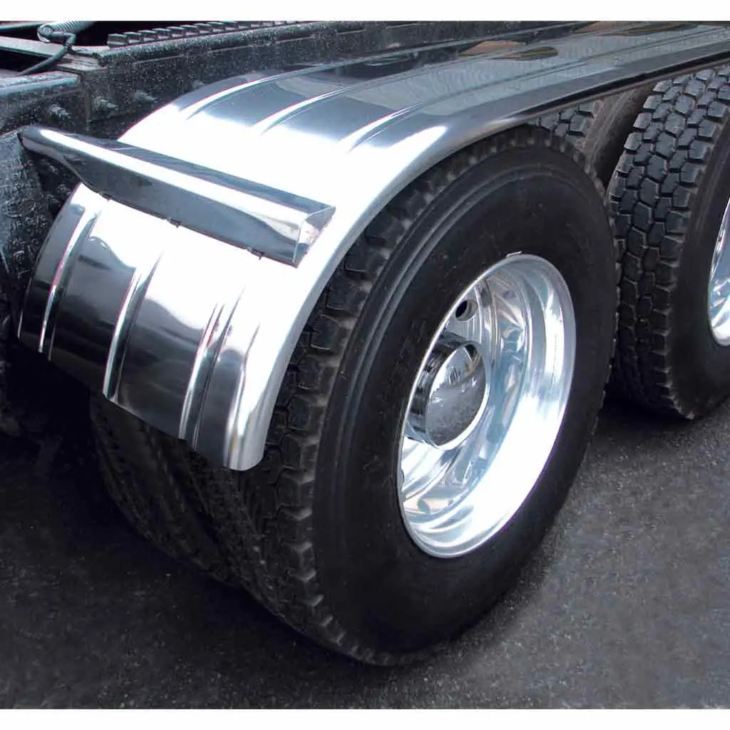Tfen-H24 125″ 3 Ribbed Half Fenders – 16 Gauge | Mirror Shine Stainless Steel 1