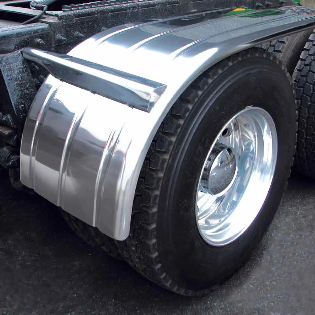 Tfen-H29 66″ 3 Ribbed Half Fenders – 16 Gauge | Mirror Shine Stainless Steel 1