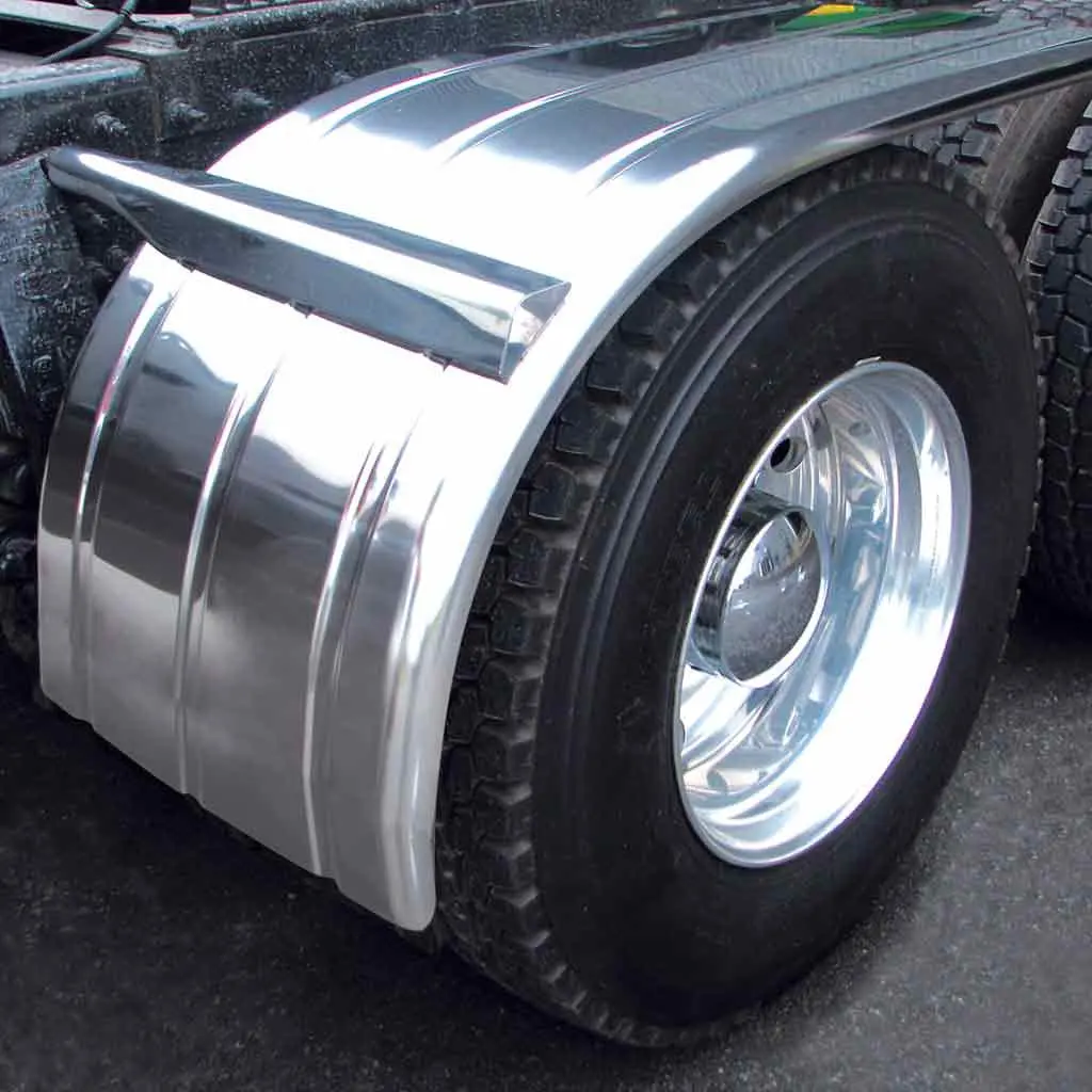 Tfen-H31 72″ 3 Ribbed Half Fenders – 16 Gauge | Mirror Shine Stainless Steel 1