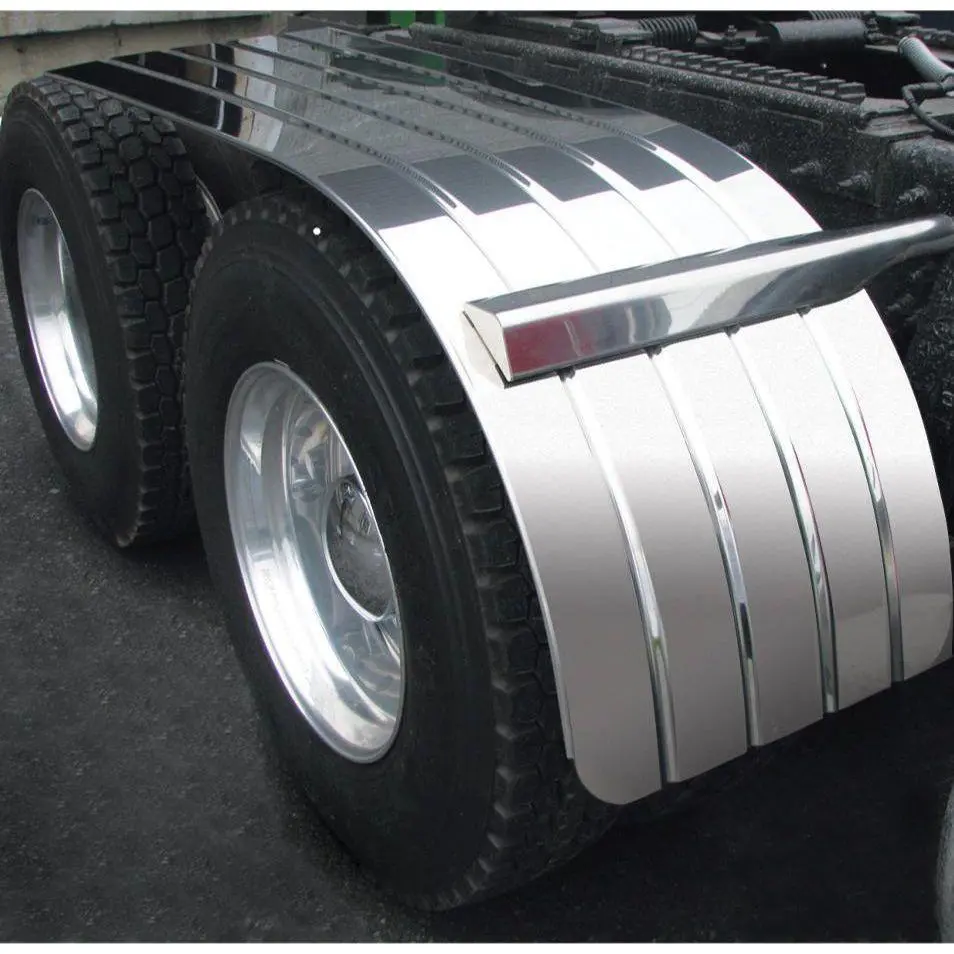 Tfen-H37 80″ 4 Ribbed Half Fenders – 16 Gauge | Mirror Shine Stainless Steel 1