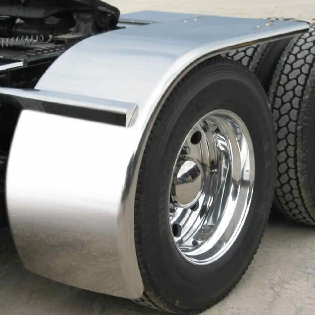 Tfen-H53 80″ Rollin’ Lo Smooth Low Profile Half Fenders – 14 Gauge | Mirror Shine Stainless Steel 1