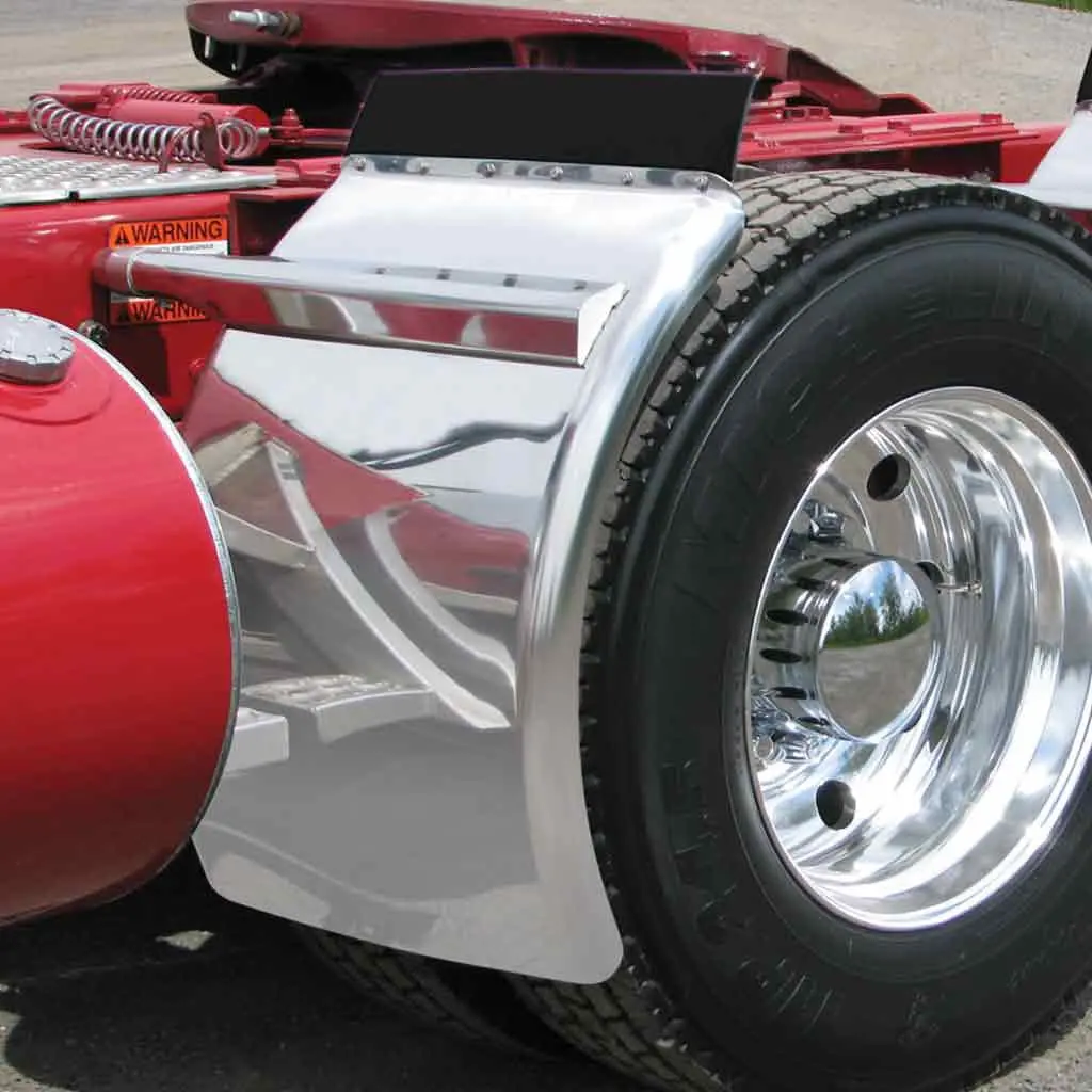 Tfen-Q12 38″ Rollin’ Lo Quarter Fender Kit With Triangle Mounts – 14 Gauge | Mirror Shine Stainless Steel 1