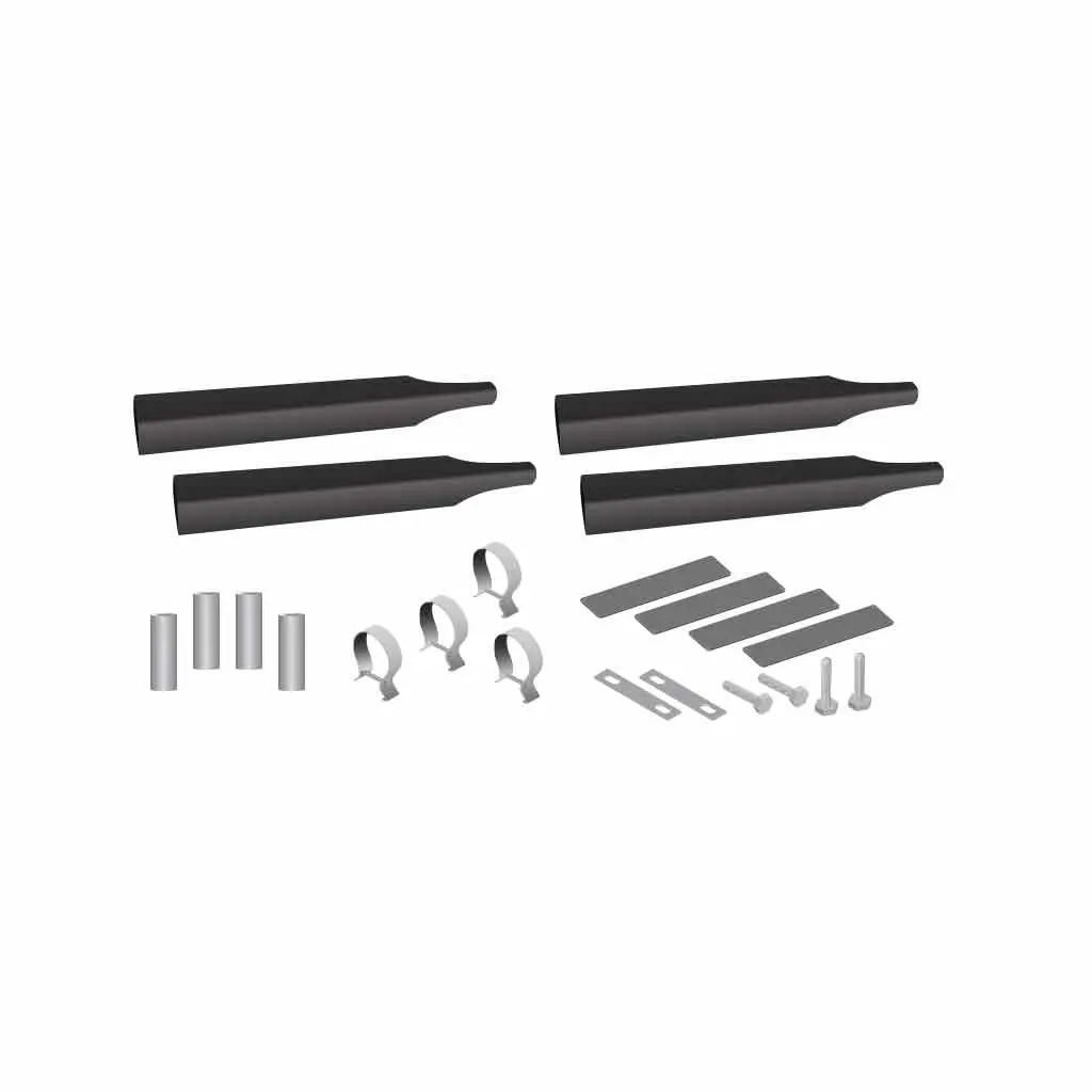 Tfen-Skitsmb Smoke & Mirror Single Axle Fender Mounting Kit – Black | 14 Gauge | Triangle Mounts 1