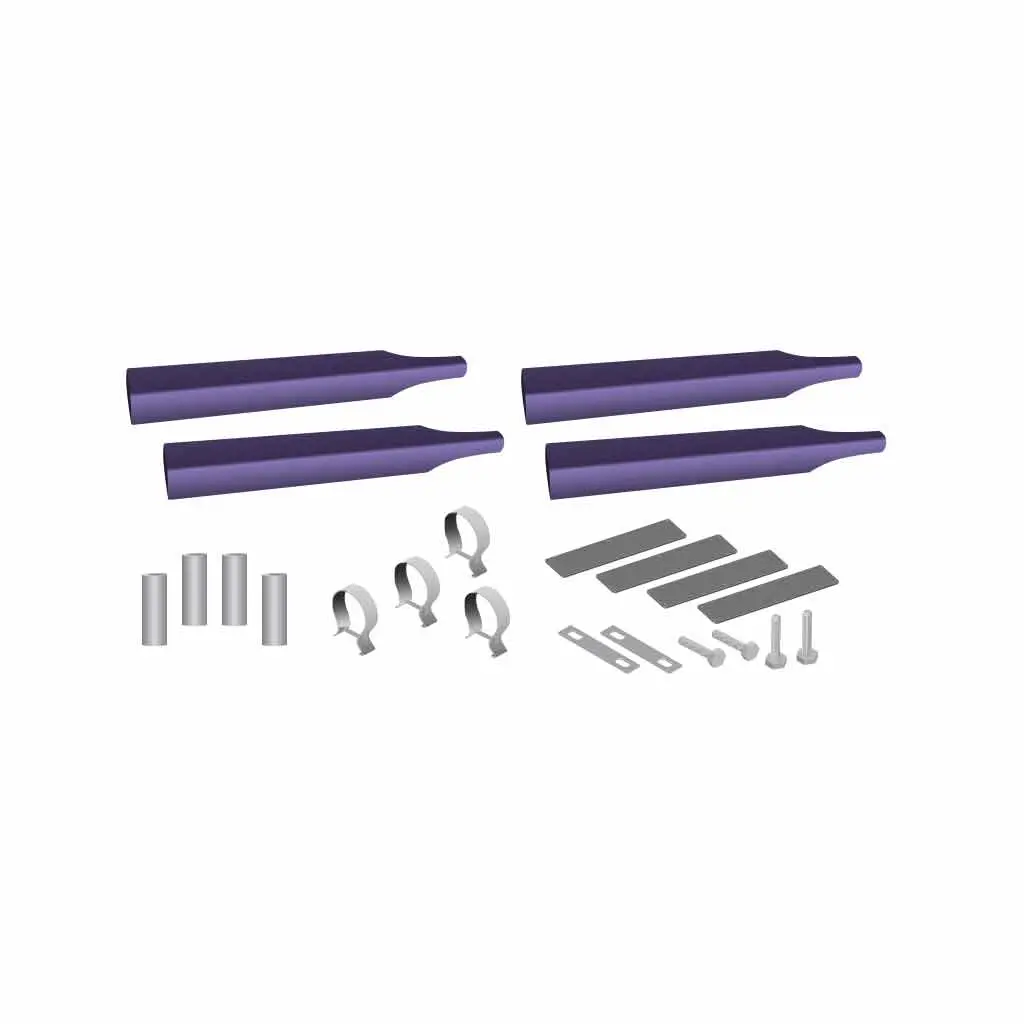 Tfen-Skitsmp Single Axle Fender Mounting Kit – Purple | 14 Gauge | Triangle Mounts 1