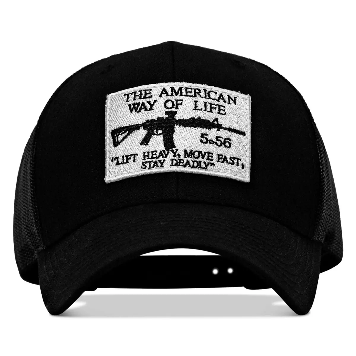 American Way Of Life White Patch Snapback Hat 1