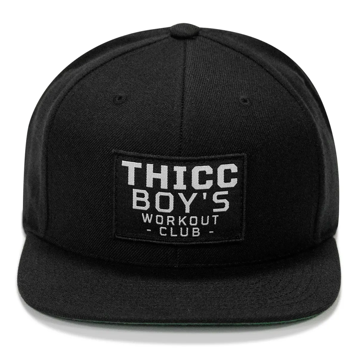 Thicc Boys Workout Club Patch Flatbill Snapback Hat 1