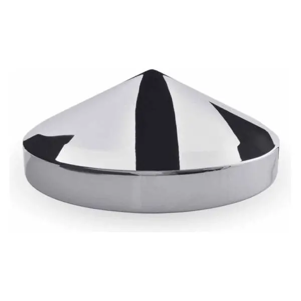 Thub-858P 8″ I.D Pointed Rear Hubcap – Chrome Metal 1
