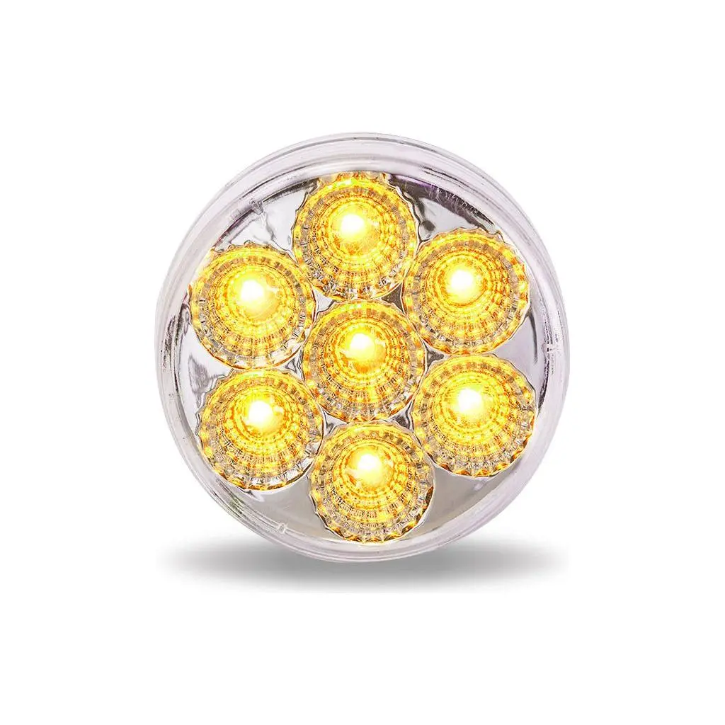 Tled-2Hxca 2 1/2" Round Clear Amber Led (7 Diodes) 1