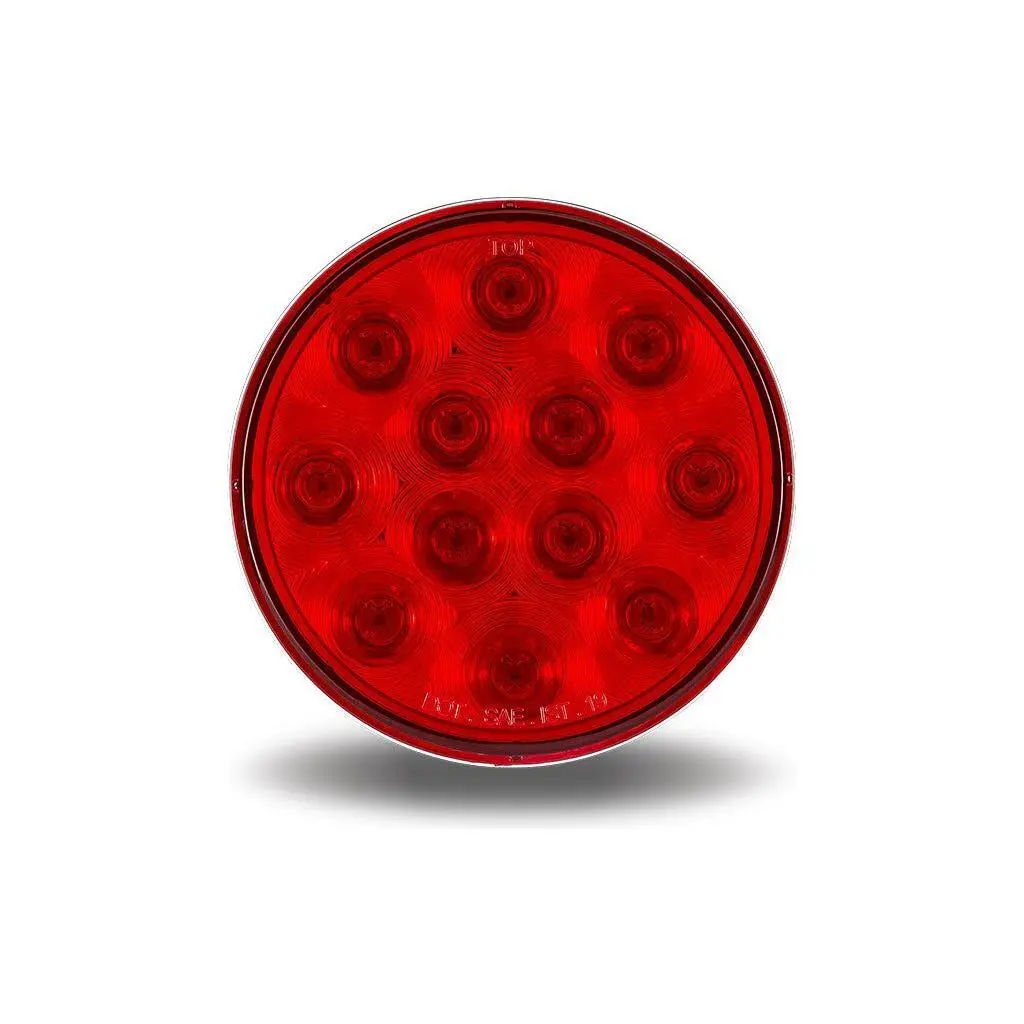 Tled-412R 4" Round Led Stop, Turn & Tail Light (Red Lens) 12 Diodes 1