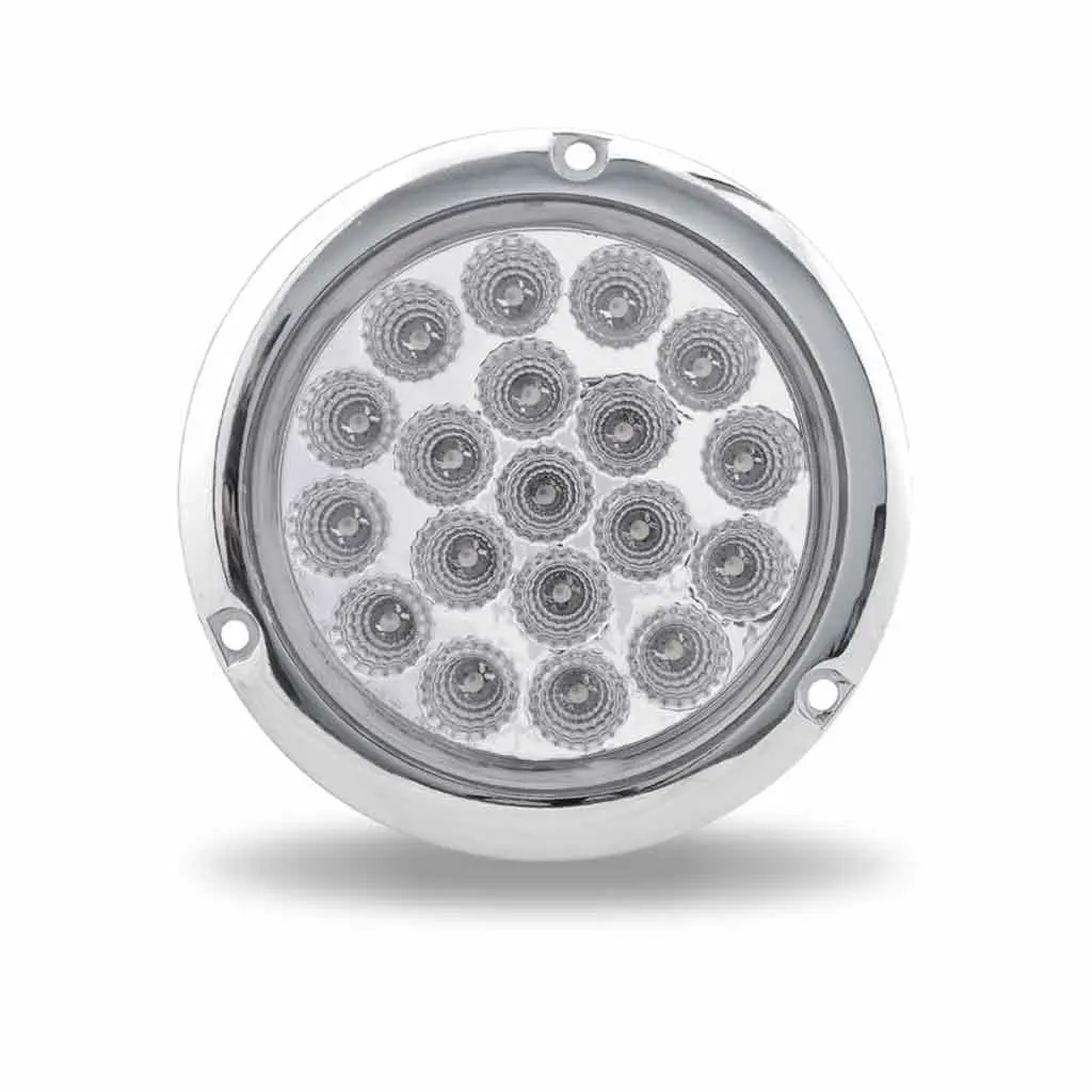 4" Clear Red Stop, Turn & Tail Flangemount Led (19 Diodes) 1