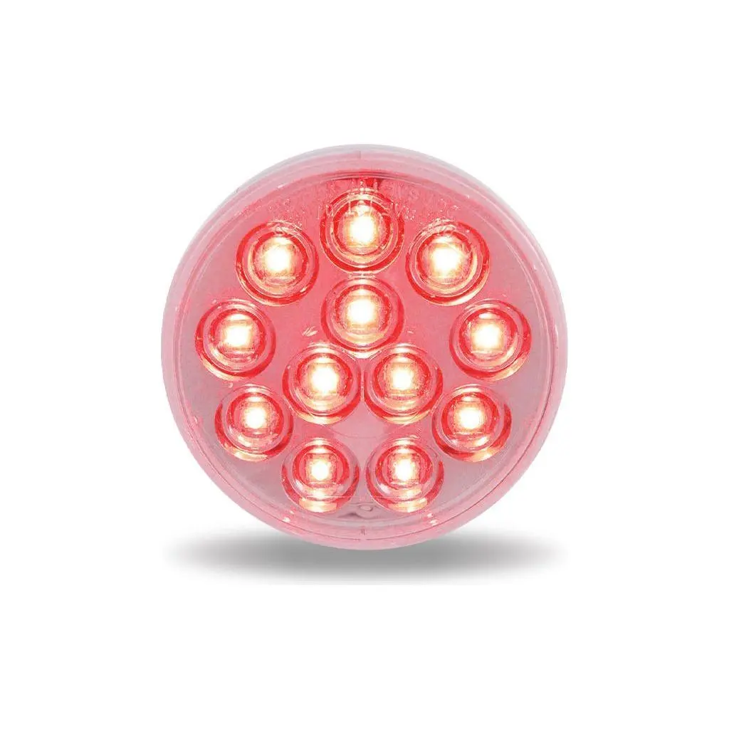 4" Mirror Clear Red Stop, Turn & Tail Led (12 Diodes) 1