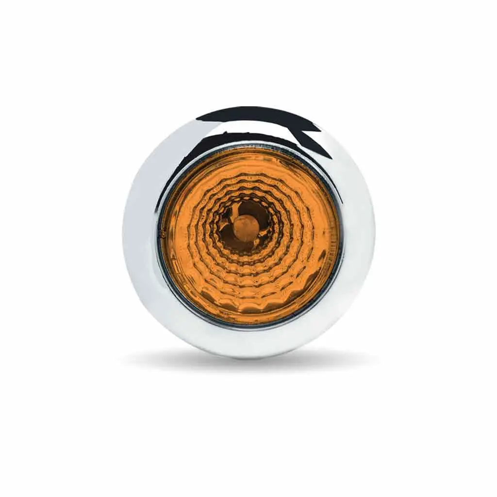 Tled-B1a Mini Button Amber Led With Reflector & Silicone Locking Ring (1 Diode) 1
