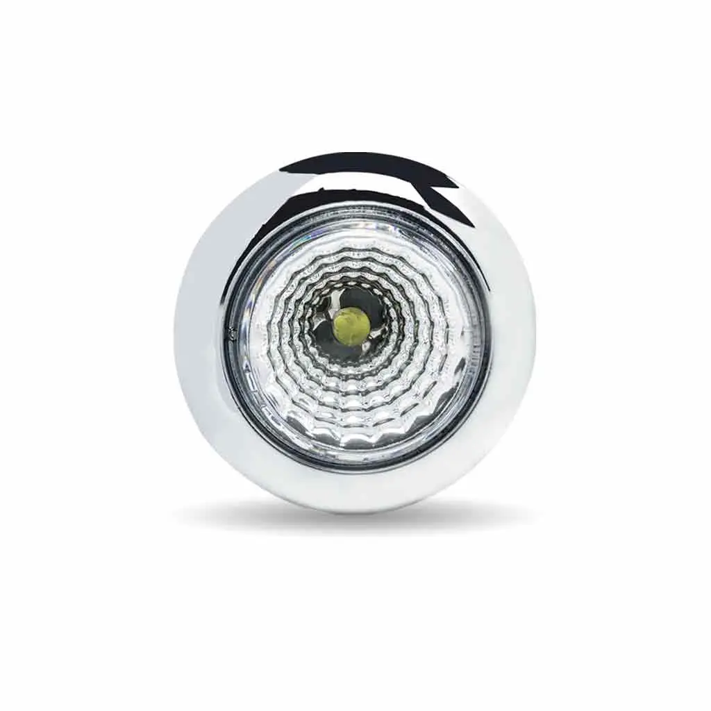 Tled-B1ca Mini Button Clear Amber Led With Reflector & Silicone Locking Ring (1 Diode) 1